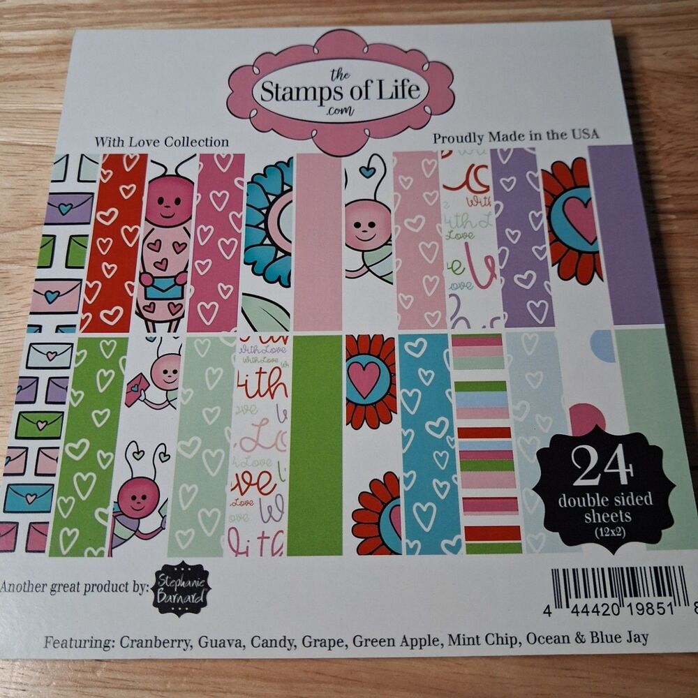 6x6 Paper Pad Destash 7 Complete Pads Stamps of Life Stampin Up Pink & Main - Picture 10 of 13